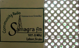 Sanju’s Khulla Dharti broadcasts via Radio Samagra, one of SFCG’s main local partners in southeast Nepal